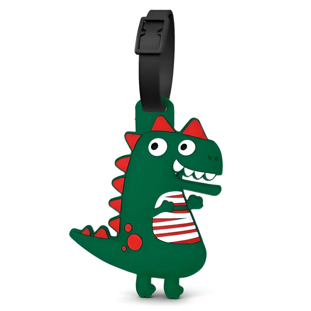 Portable PVC Luggage Tag Cartoon Airplane Buckle Luggage Label Anti-Loss Design Thickened Baggage Tag Boarding Pass