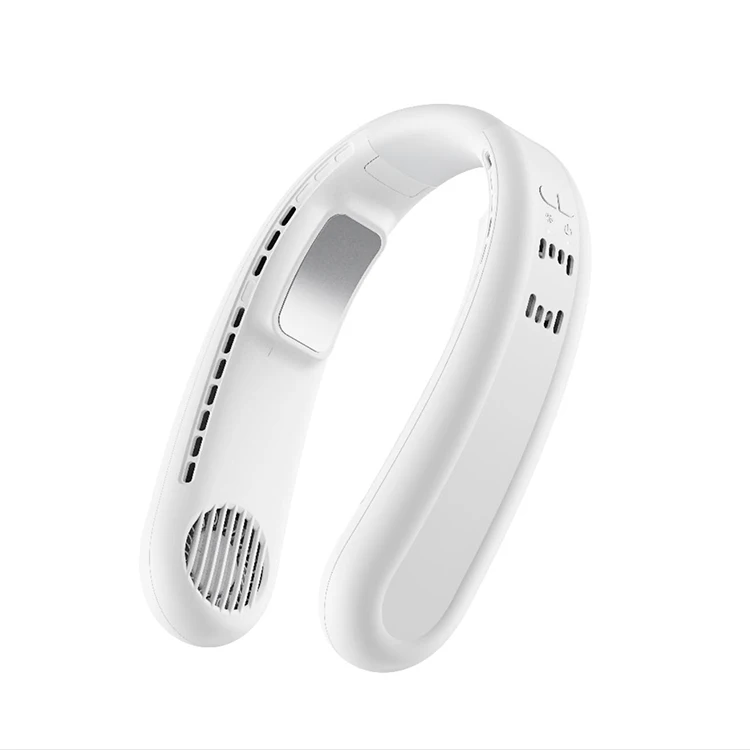 

New Arrivals 4000mAh Portable Semiconductor Neck Fan Rechargeable Hand Free Bladeless Cooling Hanging Neck Fan