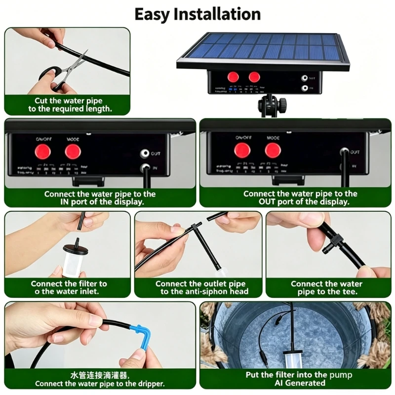  Intelligent Moisture Device With Sun Panel And 1500mAh Battery For Garden herbage