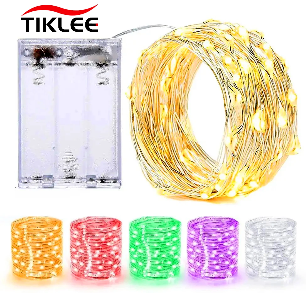 30M Usb/Batterij Led String Lights Koperen Zilveren Draad Slinger Licht Waterdicht Fee Licht Feest Decoratie Voor Kerst Bruiloft