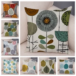 Abstract Art Cushion Cover Decorative Geometric Plant Tree Flower Pillowcase Sofa Home Car
