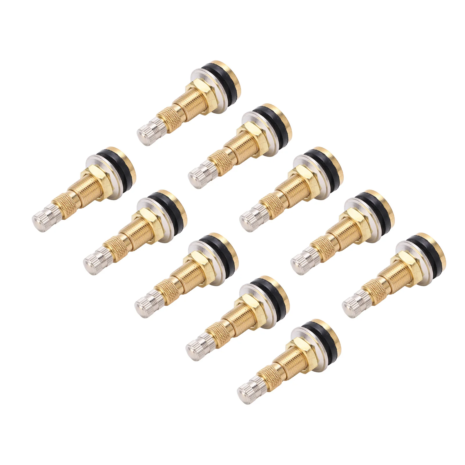 Tubeless Air Liquid Valve TR618A Air Liquid Tubeless Tire Valve Stem Brass 1 7/8in TR618A for Tractor 0.625in Valve Hole