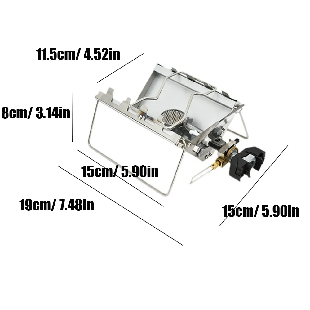 Foldable Windproof Mini Card Stove Portable Outdoor Camping Stove For Courtyard Cooking Boil Water Food Heating