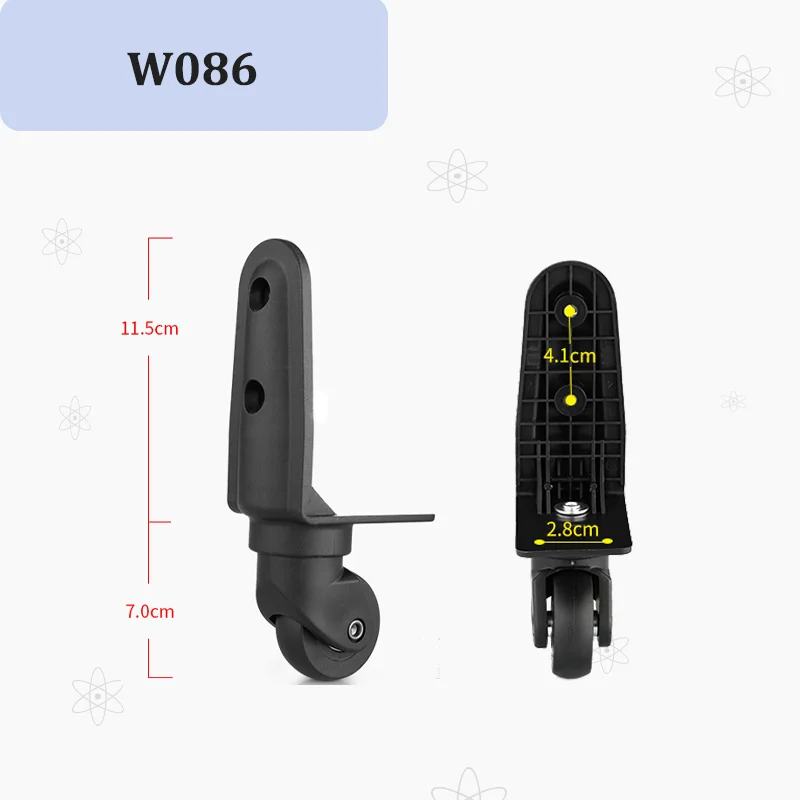 For W086  High-Temperature Resistant Luggage Case  Swivel Wheel Replacement Parts + Wear-Resistant Material