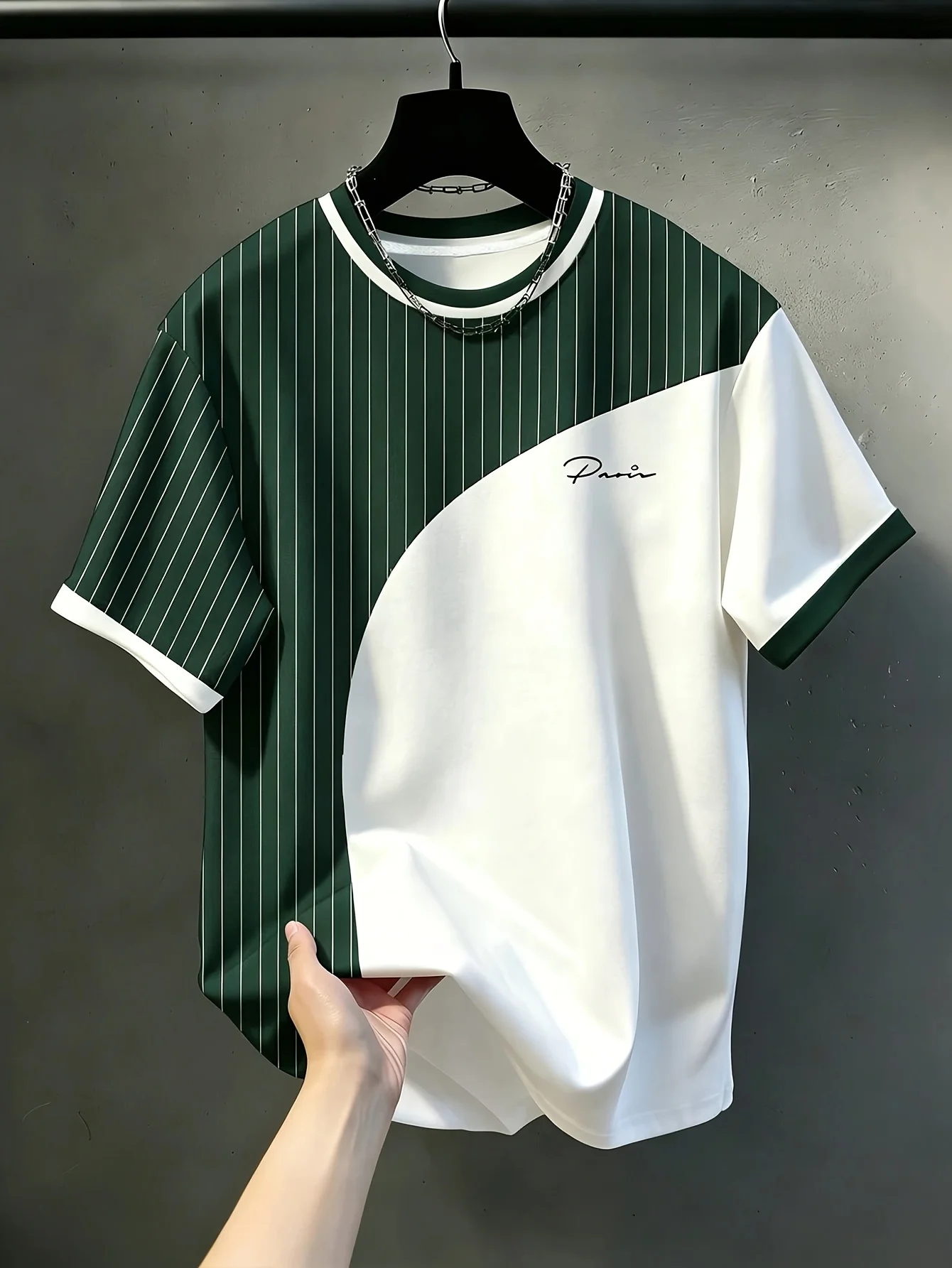 2026 Summer Men's New European Style 3D Printed Soft and Breathable Round Collar T-Shirt for Casual Sports and Outdoor Use