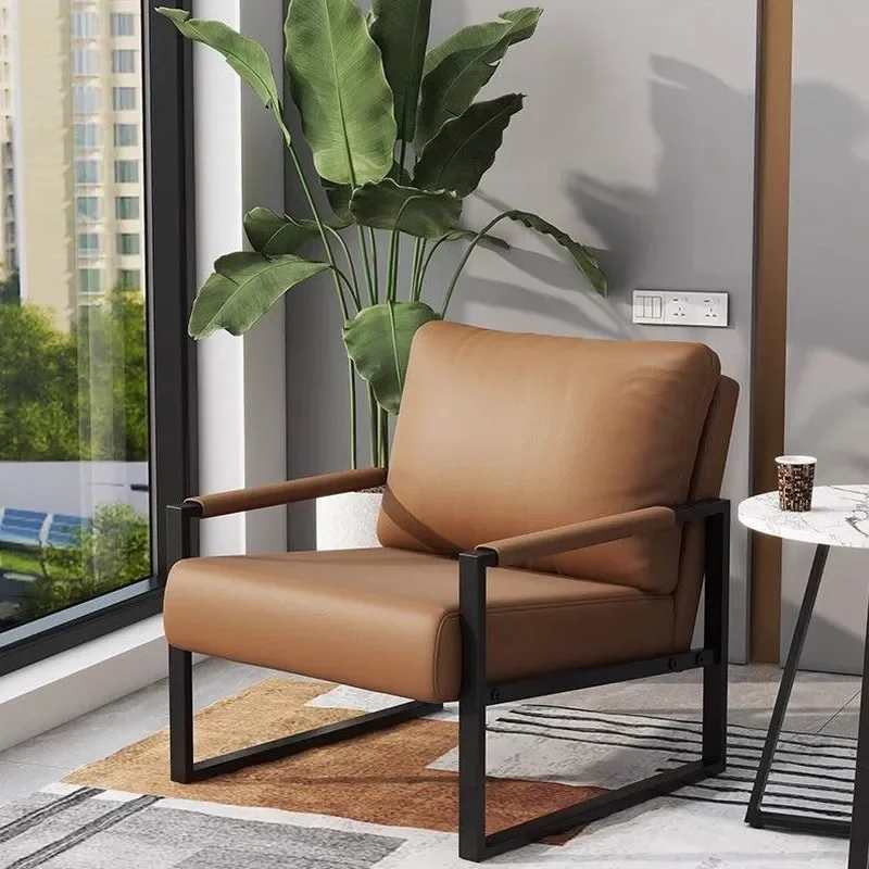 for Single Sofa Chair Light Luxury Small Apartment Living Room Leisure Business Negotiation Reception Lazy Balcony Chair