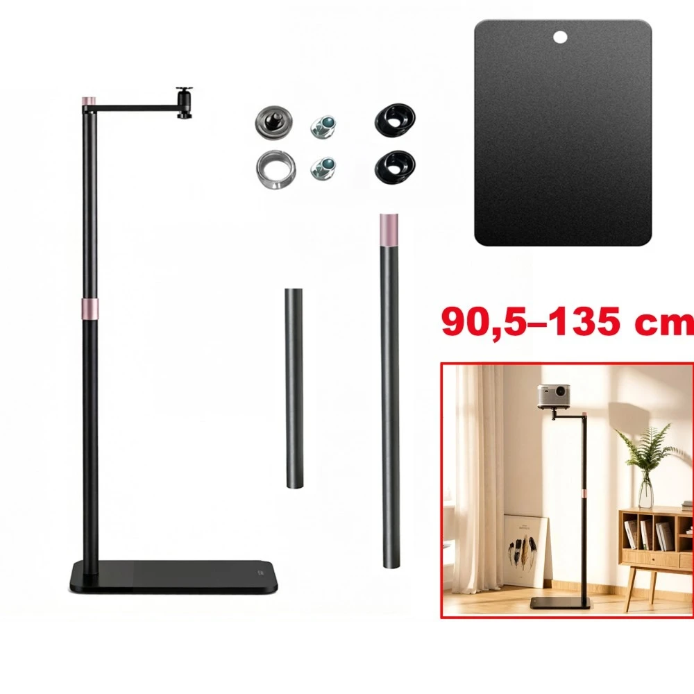 Statyw do projektora, statyw do laptopa, regulowany po wysokości, 90,5–135 cm, stojak do biurka komputerowego na zewnątrz, do studia.