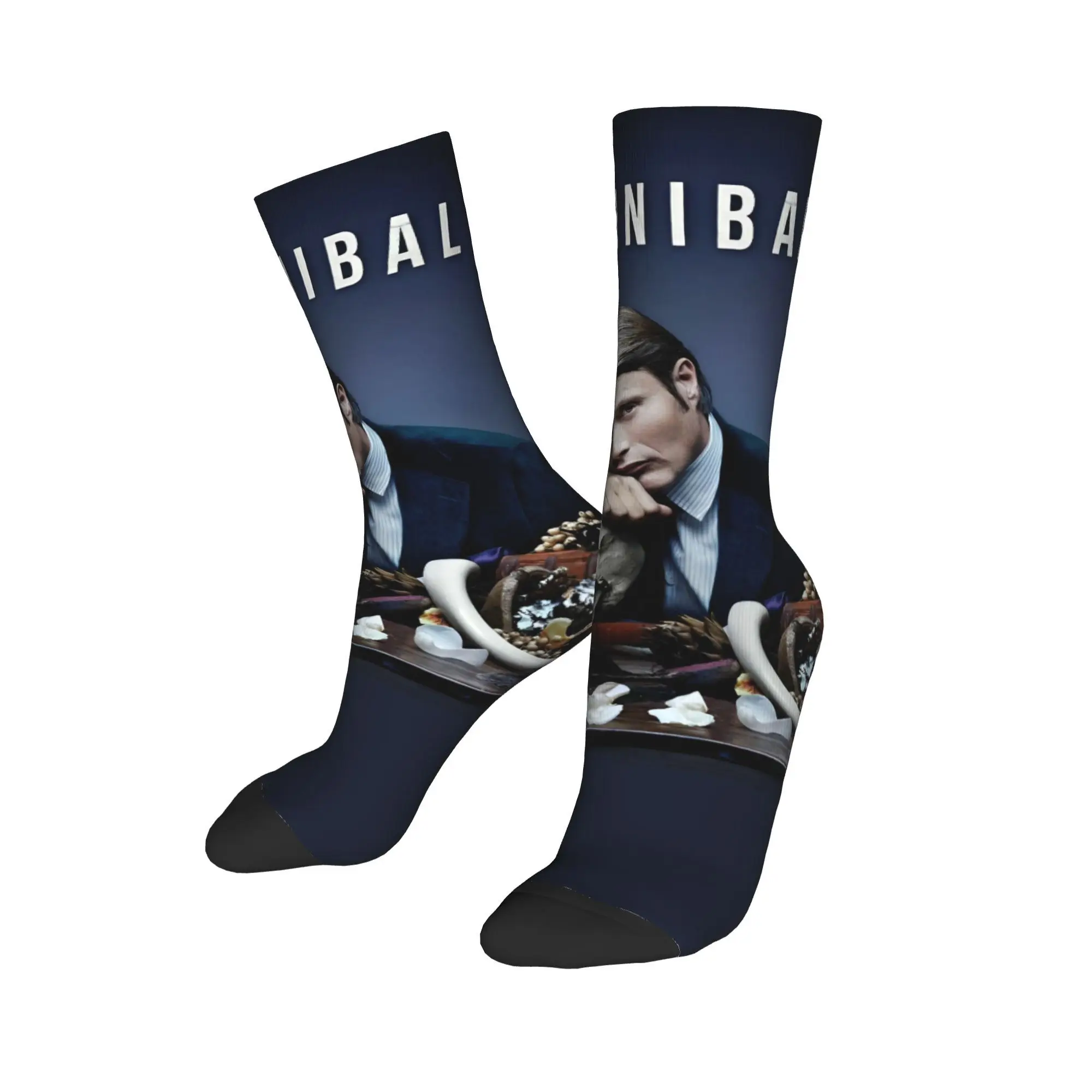 Mads Mikkelsen hannibal horror movie Socks Merch For Men Women  Print Socks Soft Best Gift Idea