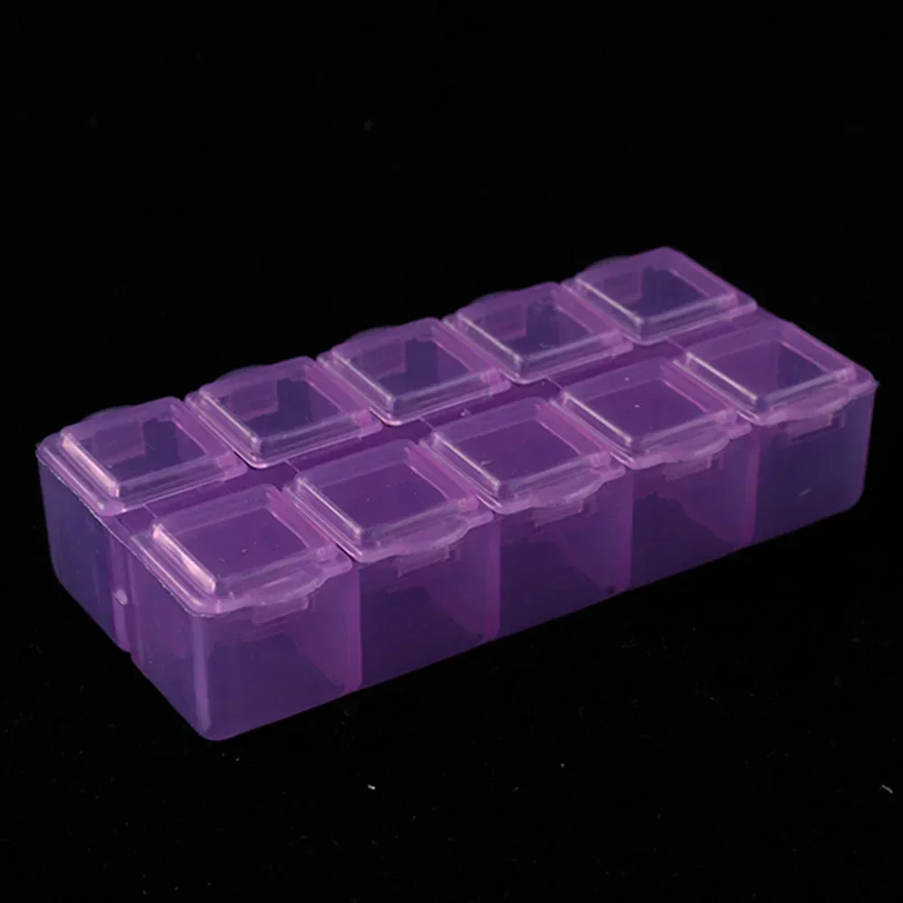 Household Storage Organizer Storage Box Screw Holder Case 10 Grids Household Storage Organizer Screw Holder Case