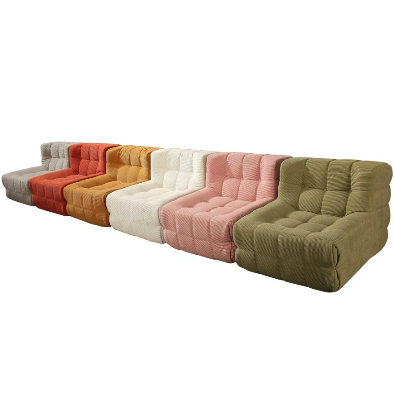 

Corduroy lazy sofa Fge fabric single square ins wind chair caterpillar