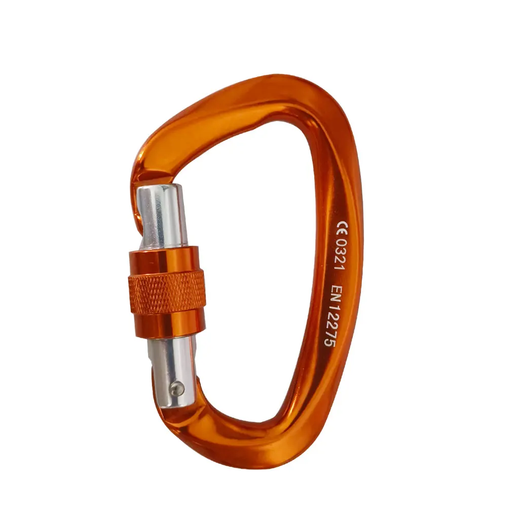 25KN Professional Climbing Carabiner D Shape Aviation Aluminum Safety Lock Outdoor Climbing Ascend Mountaineering Equipment