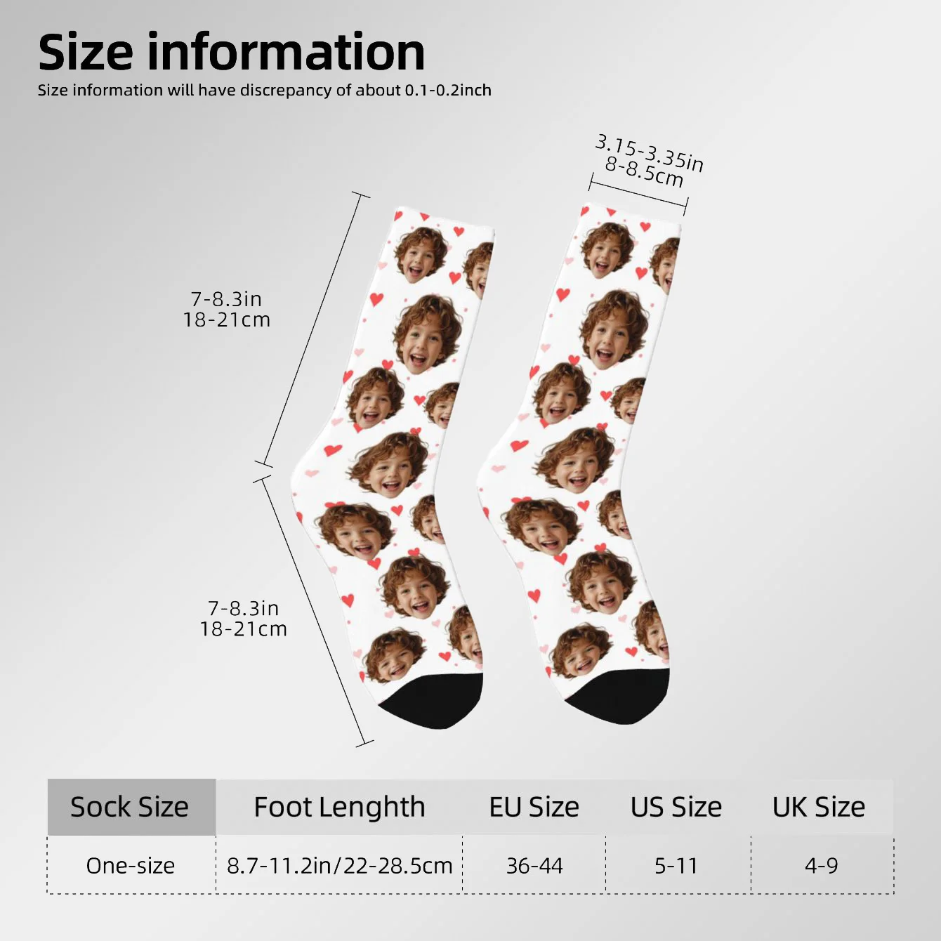 Kaus kaki berbentuk wajah yang dapat disesuaikan Kaus kaki unisex yang dapat disesuaikan Kaus kaki bergambar yang dipersonalisasi Kaus kaki foto Kaus kaki yang dapat disesuaikan sebagai hadiah