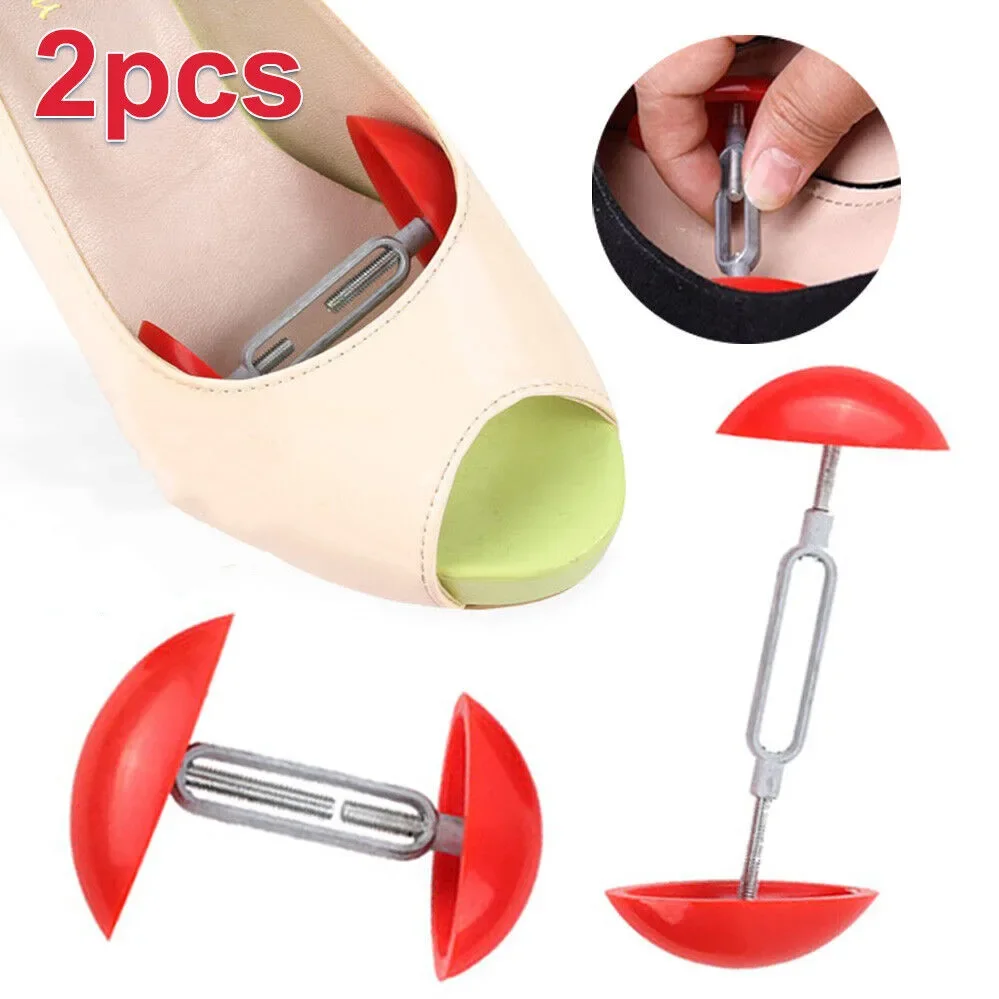 2PCS Good quality Portable Mini ABS Aluminum Shoes Stretchers Width Extender Adjustable Shoe Aid Men Women Shoe Trees