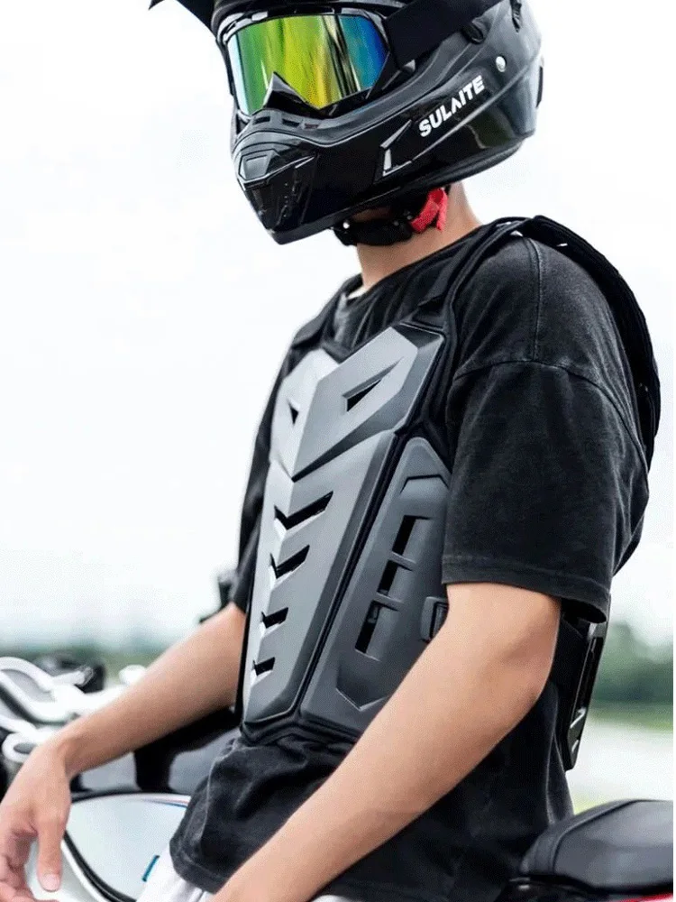 AliExpress NONE Motocross Body Armor Motorcycle Jacket Back Chest Protector Moto Vest for Off-Road Dirt Bike Protective Gear