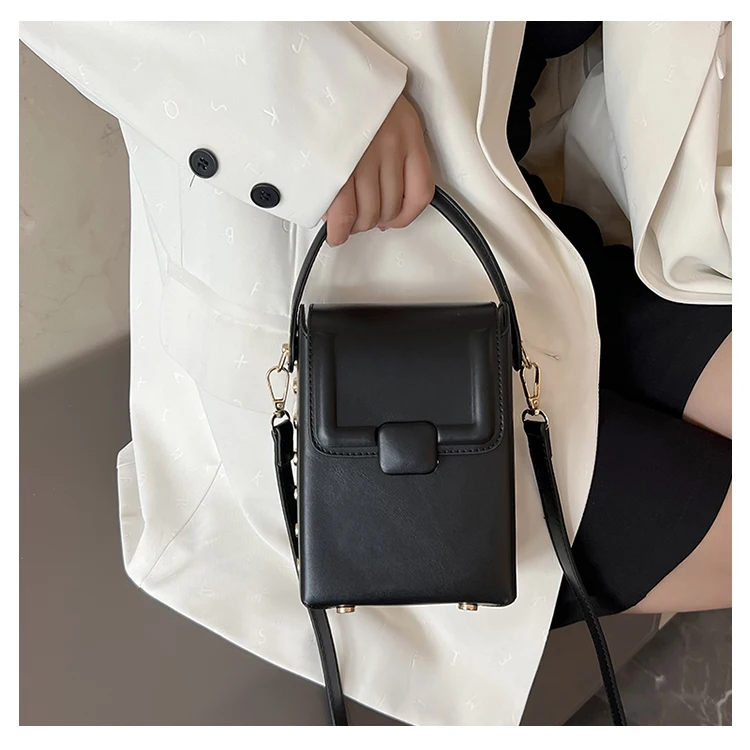 

Fashion Ladies Handbag Messenger Bag PU Leather Street Casual Small Square Bag Solid Color Zipper Shoulder Bag Mobile Phone Bag