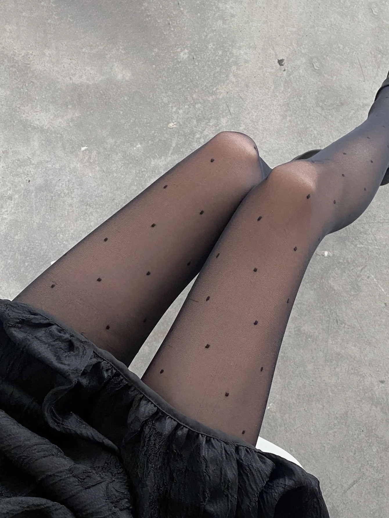 Spring and summer thin ultra transparent sexy jk black stockings women white pantyhose anti hook silk jacquard tights white silk
