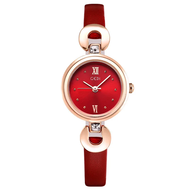 

Корейская версия маленьких студенческих часов, изысканные модные водонепроницаемые кварцевые часы, женские часы с ремнем