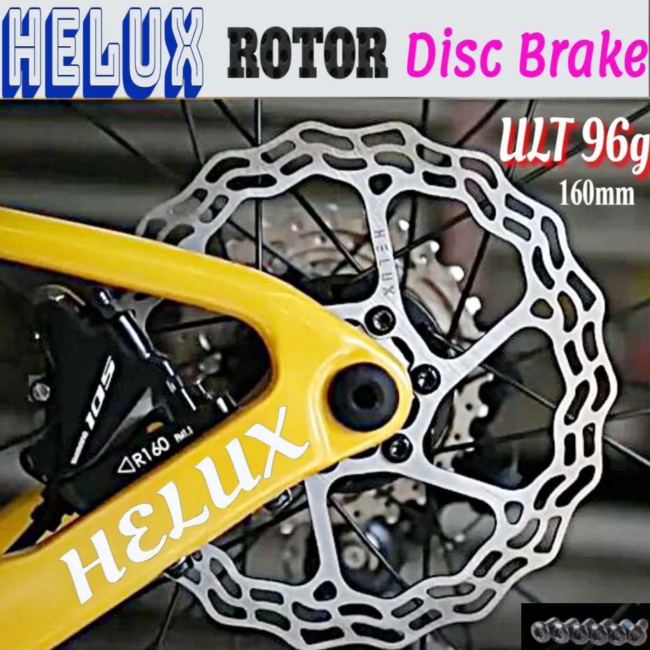 HELUX Bicycle Disc Brake Rotor 160mm Hydraulic Brake Rotors High Strength Stainless Steel MTB Rotor Bike Part ULT