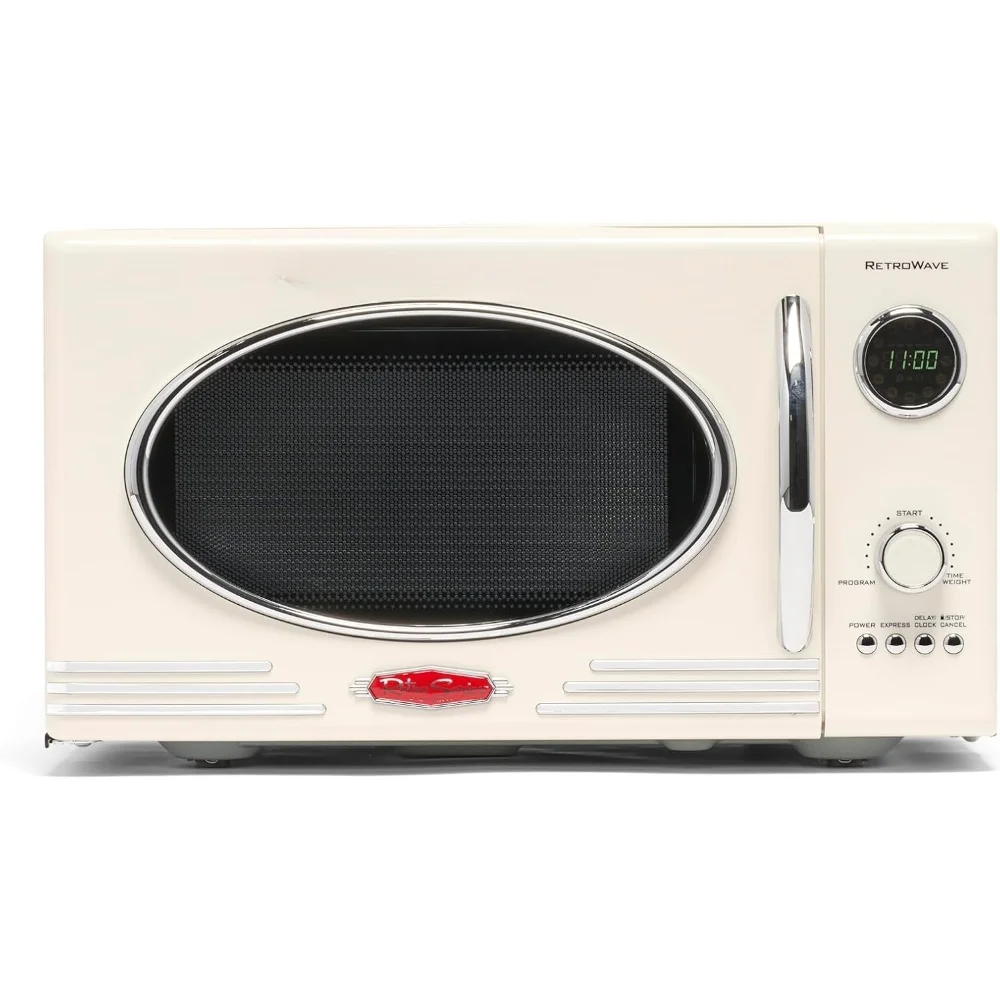 Horno microondas de escritorio, configuración de cocina preprogramada, reloj Digital, 0,9 pies cúbicos, 12