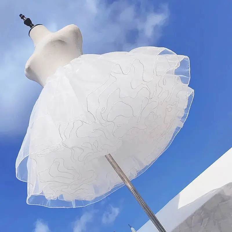 Multi-layer Ruffled Petticoats for Baby Girl's Fluffy Bubble Skirt Crinoline Underskirt No Hoop Boneless Lolita Puffy Skirt