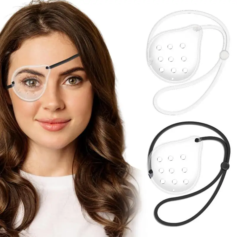 Protective Multihole Transparent Eye Mask Adjustable Breathable Single Eye Mask After Surgery Protective Eyepatch