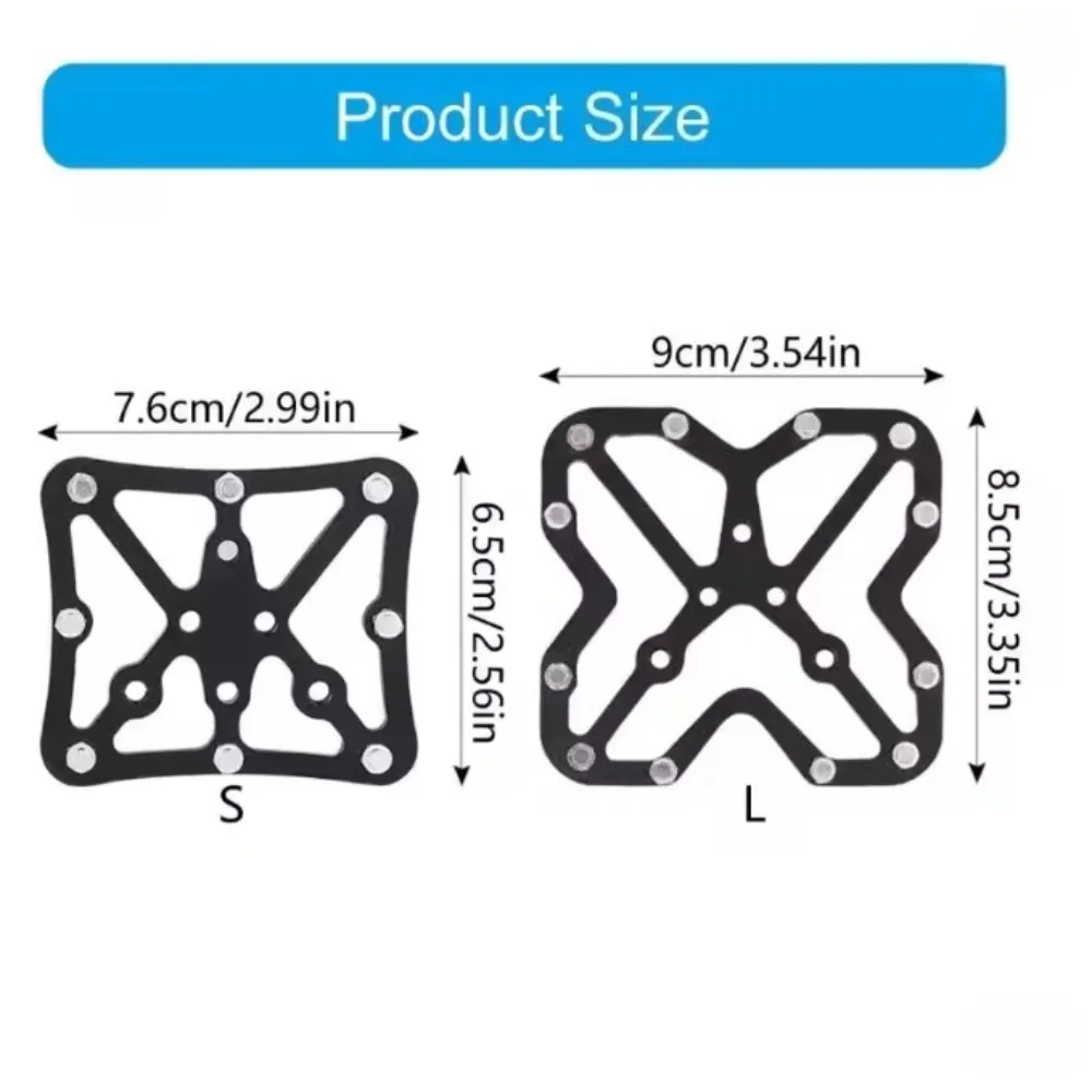 2PCS Universal Bike Pedal Modification Cleat, Clipless to Flat Pedal Quick Release Part for Road MTB