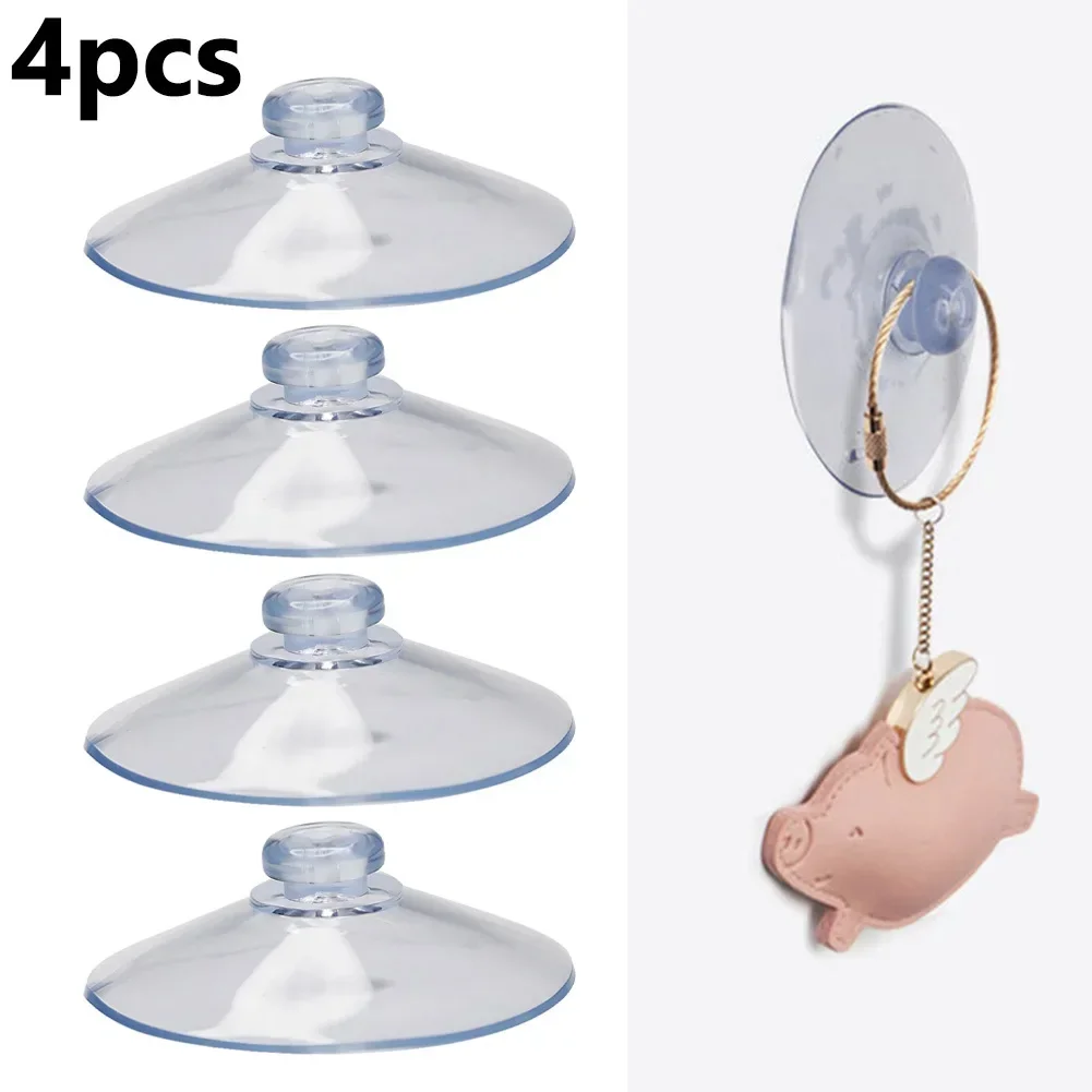 

55mm/50mm Mushroom Head Sucker PVC Fish Tank Transparent Glass Sucker Perforated Clear Suction Cups Home Decoration