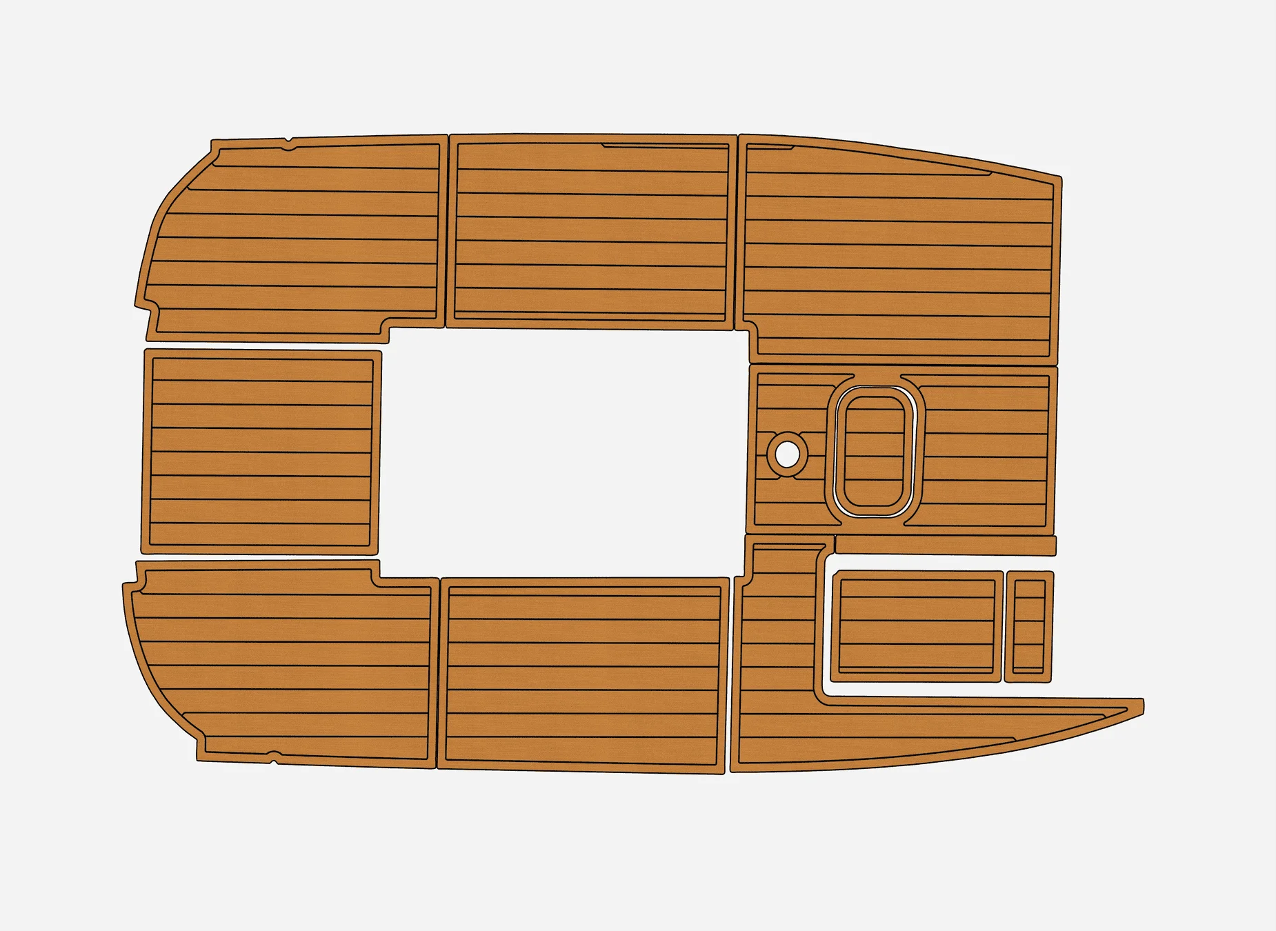 

Противоскользящая самоклеящаяся накладка из тикового дерева из ЭВА 6 мм для террасы лодки для яхты Malibu Response 1999 года, прочная морская полов