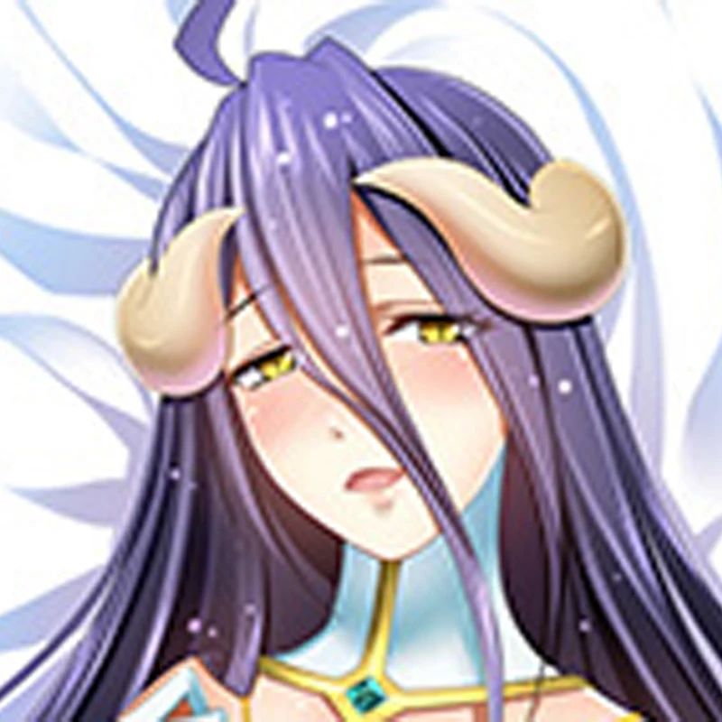 Dakimakura Anime Pillow Cover Albedo Double Sided Print 2Way Cushion Cover Xmas Gifts