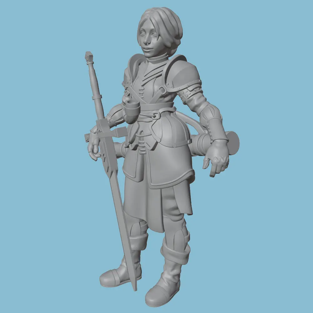 Miniatura guerrero ranger en resina sin pintar para juegos de rol - imagen 2