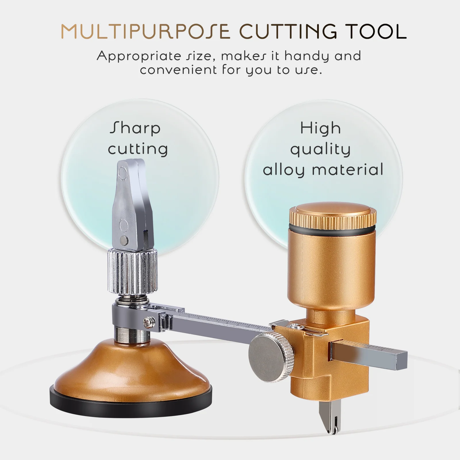 1Pcs Durable Labor-Saving Glass Cutter Multipurpose Diamond Cutting Tool for Glass Mirror Tile Circle Cutting Diamond Cutter