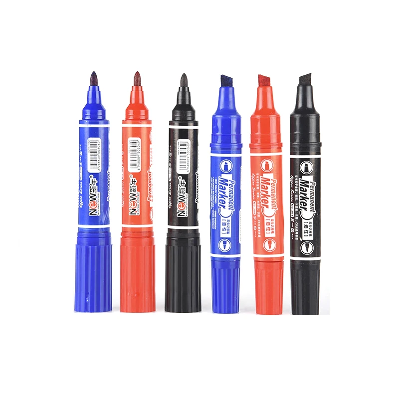 3-farbige doppelköpfige Marker, Ölstift, permanent, beidseitig, für CD, Metall, Glas, Stoff, Keramik, wasserfester Farbmarker, Graffiti-Stift