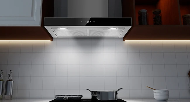 Topstrong 60 cm Wandmontage, 400 m3/h A+++, LED-Touch-Control-Abluftventilator aus Edelstahl, leise, 52 dB, Küchenhaube – Detail 6