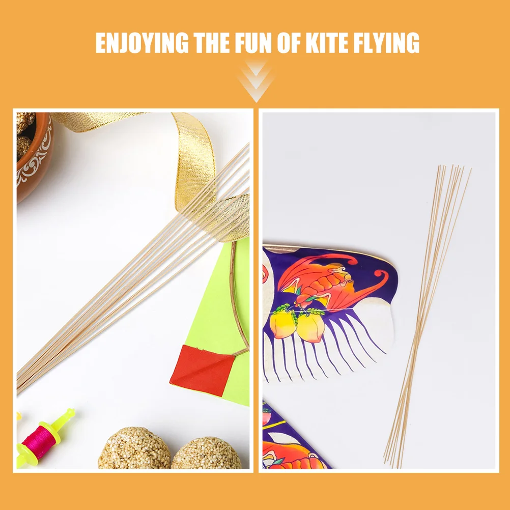 50 قطعة من أعواد الورق المصنوعة من الخيزران شرائط حرفية طويلة خفيفة الوزن يمكنك صنعها بنفسك مستلزمات صناعة الطائرة الورقية شرائط غير مكتملة للفوانيس