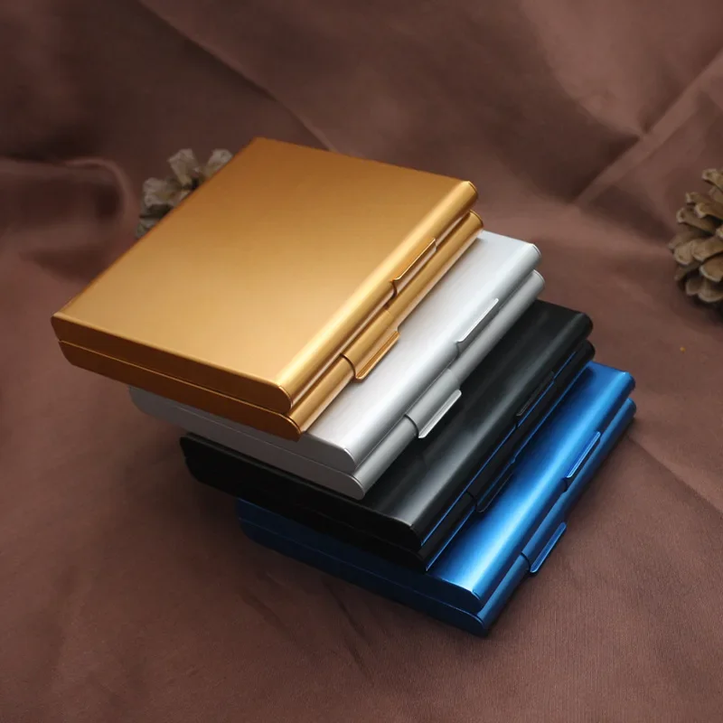 Aluminum Cigarette Case Storage For 20 Cigarettes Holder Double Sided Flip Open Pocket-Cigarette Case Storage Gifts For Father