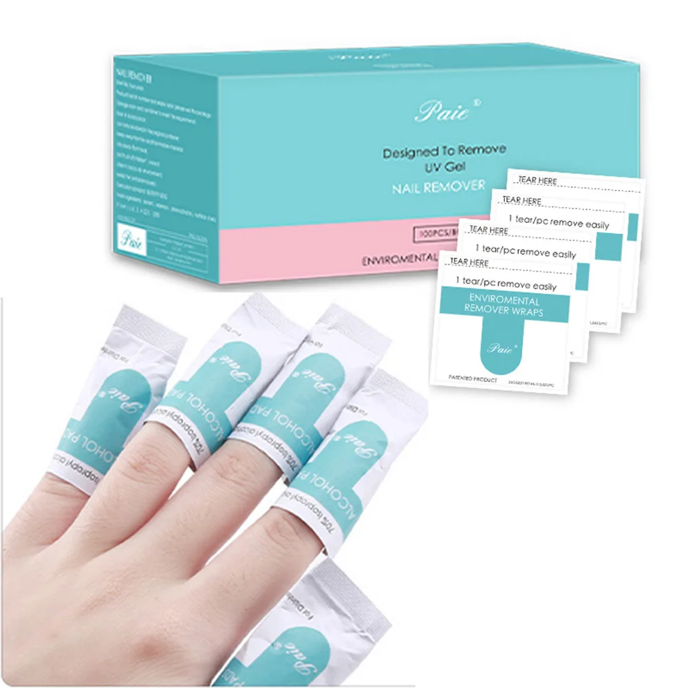 Gel Nail Soak Off Acrylic Nails Removal wraps Polish Remover Wipes Nail Cleaner Wipes Nail Polish Remover