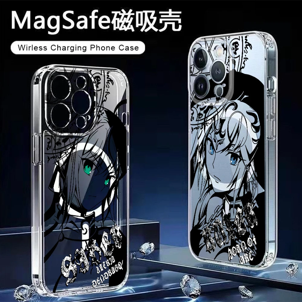 Fate Arthur Joan Saber For Magesafe Magnetic Phone Case for Samsung Galaxy S25 S24 S23 S22 S21 Ultra Plus 5G S20 FE Clear Cover