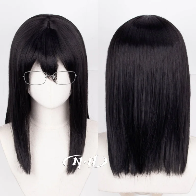 ND Kiyoko Shimizu Cosplay Wigs Haikyu Cosplay Black Hair Wigs for Anime Comic Con Coser Christmas Costume Theme Party Synthetic