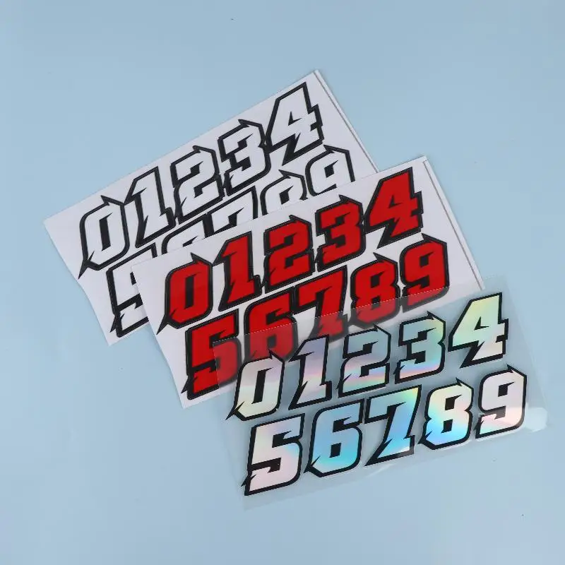 High qualityCreative Number Scooter Stickers Waterproof DIY For Motorbike Fuel Tank Front Fairing Side Panels Vinyl Decals Decor