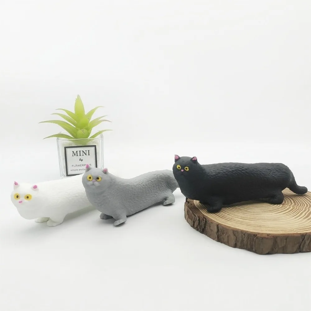 Pinch Toy Soft Cat Squishy Toy Slow Rising Slow Resbound Kitty Fidget Toy Creative Deformable Cat Squeeze Toy Office Workers