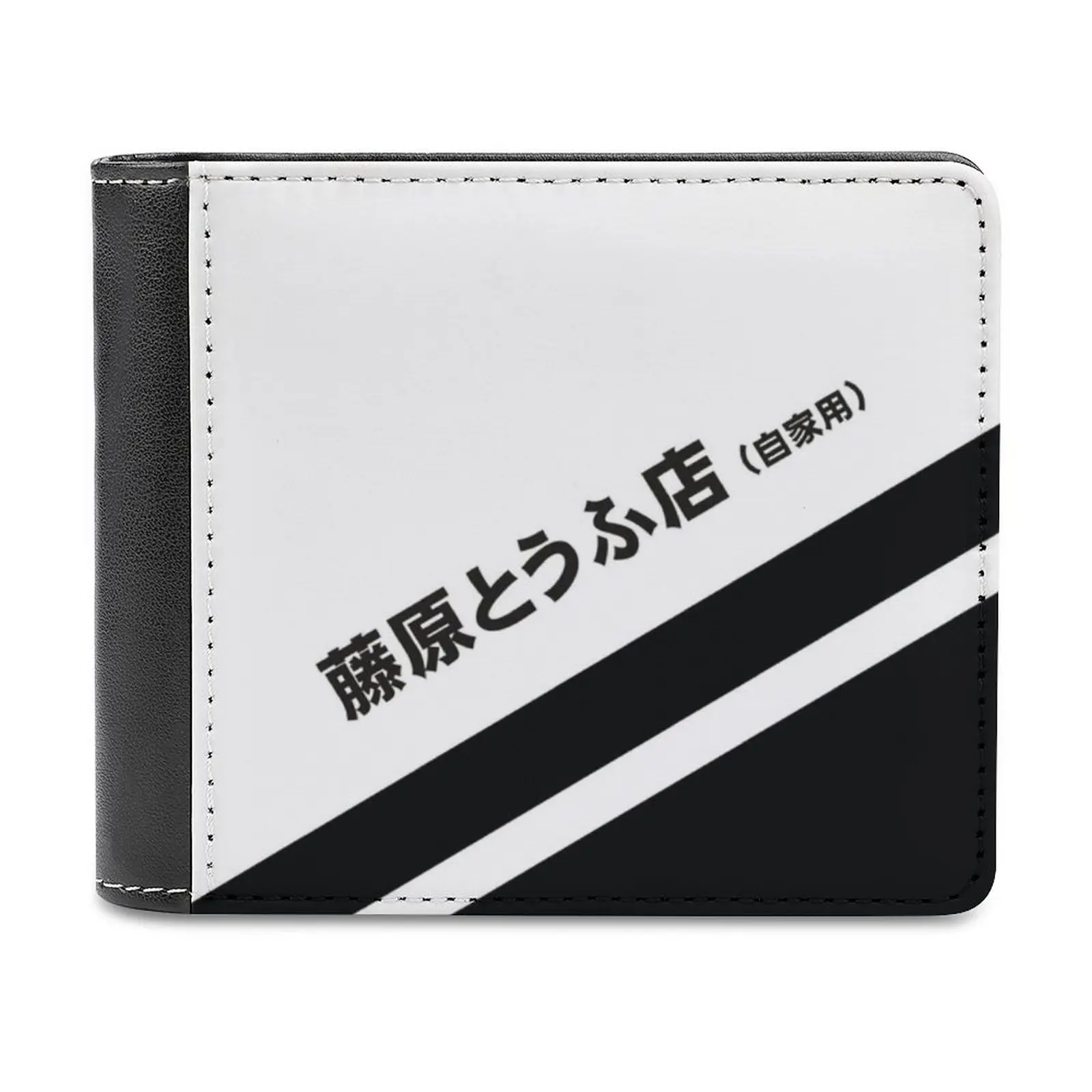 Initial D Ae86 Tofu Decal Running In The 90S Leather Men Wallets Credit Card Holder Purse Black Wallet Initiald Initial Ae86 Ae