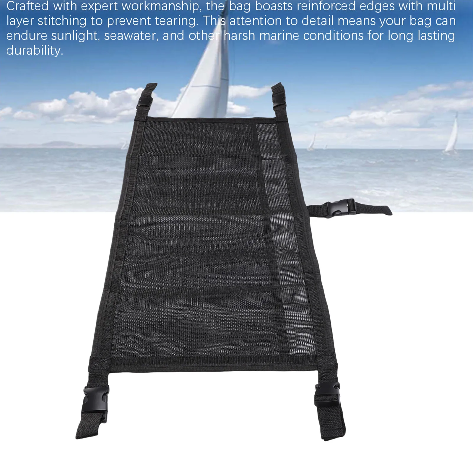 حقيبة تنظيم مقعد القارب، حقيبة تخزين القارب مع 3 أقسام، أشرطة قابلة للتعديل، مقعد القارب الشبكي، حقيبة معلقة لليخوت