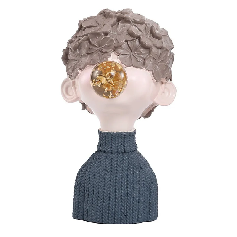 

Ornament creative light luxury artistic sense little boy gift living room desk wine cabinet desktop decoration