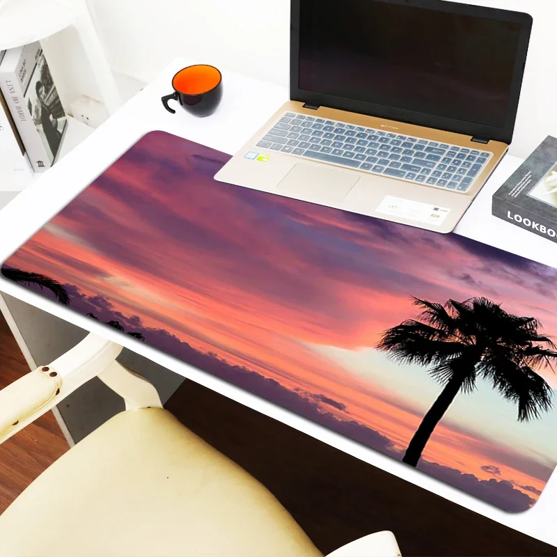 Pc Cabinet Games Sunset Gaming Mouse Pad 900x400 Computer Desks Desk Mat Gamer Keyboard Office Accessories Mousepad Anime Mats