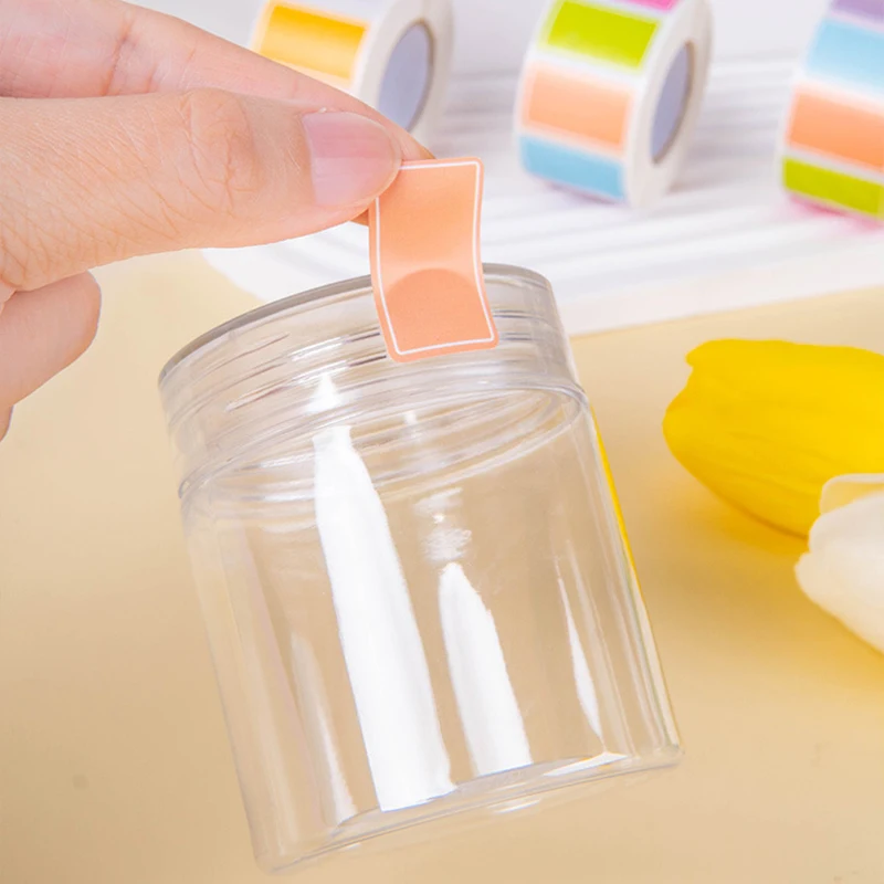 Glossy Handwriting Label Rolls – Color & Pastel Coated Paper Stickers, Single Column & Double-Row for Office Files & Notes TMZ