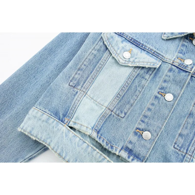 

Облегающий джинсовый тюнер, женский свободный модный топ, повседневный утепленный весенний Новое поступление, легкая полиэфирная ткань