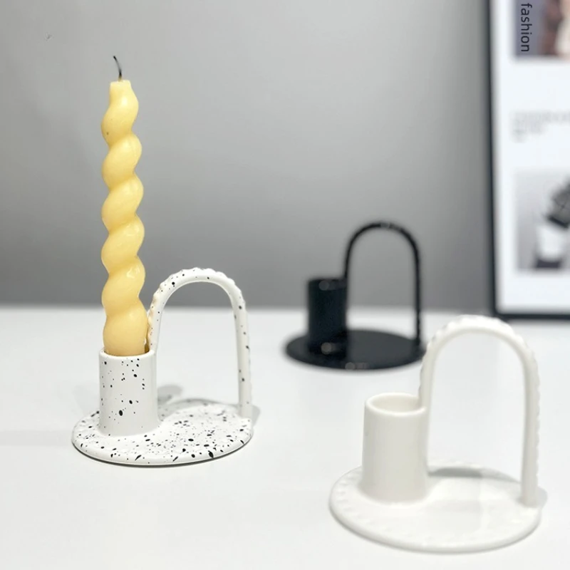 

Керамический ароматический подсвечник в стиле Ins, украшение стола, украшение подсвечника для ужина при свечах, праздничное свадебное украшение
