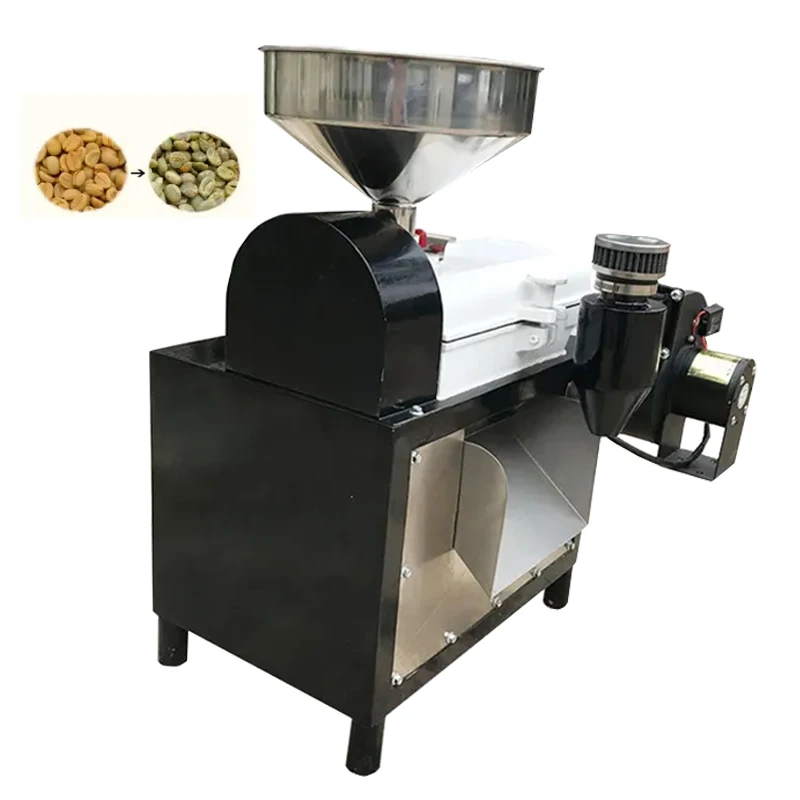 Commercial Stainless Steel Coffee Huller Pulper Sheller Machine Engine Motor 50kg/h Capacity High Easy Operation High Peeling