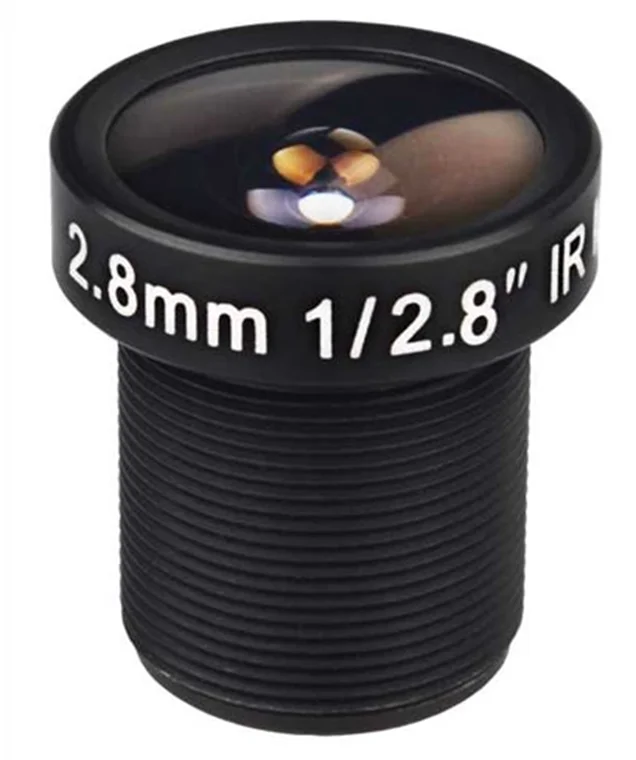 

Plastic & Glass Material F2.0 1/2.8" 2.8mm Low Distortion HFOV 122 Degree 2mp Wide Angle M12 M12*0.5 s Mount Cctv Board Lens