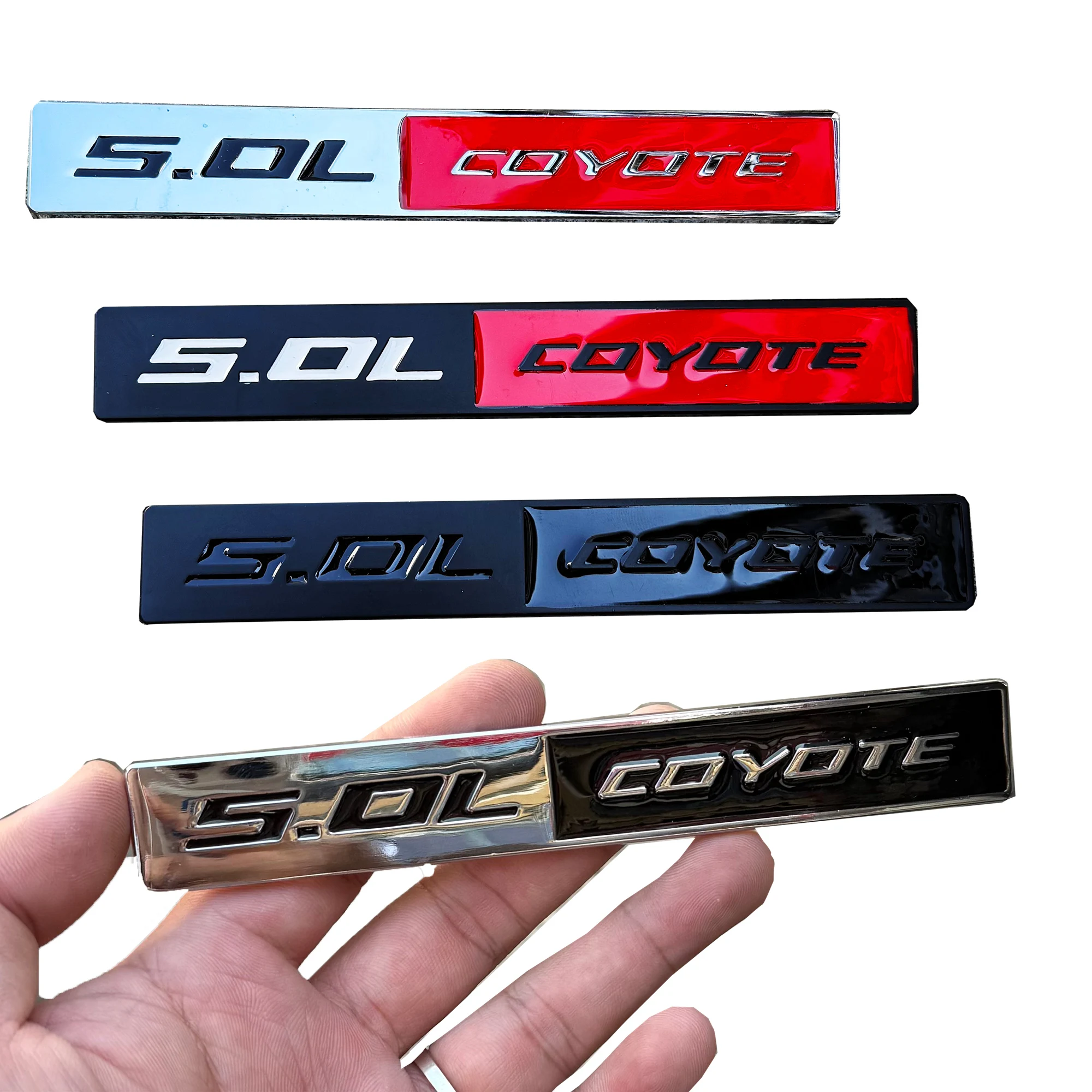 

5.0L Coyote Metal Car Badges for Car Stickers Decorations on the Trunk Fenders for Ford Mustang Dark Horse Bronco